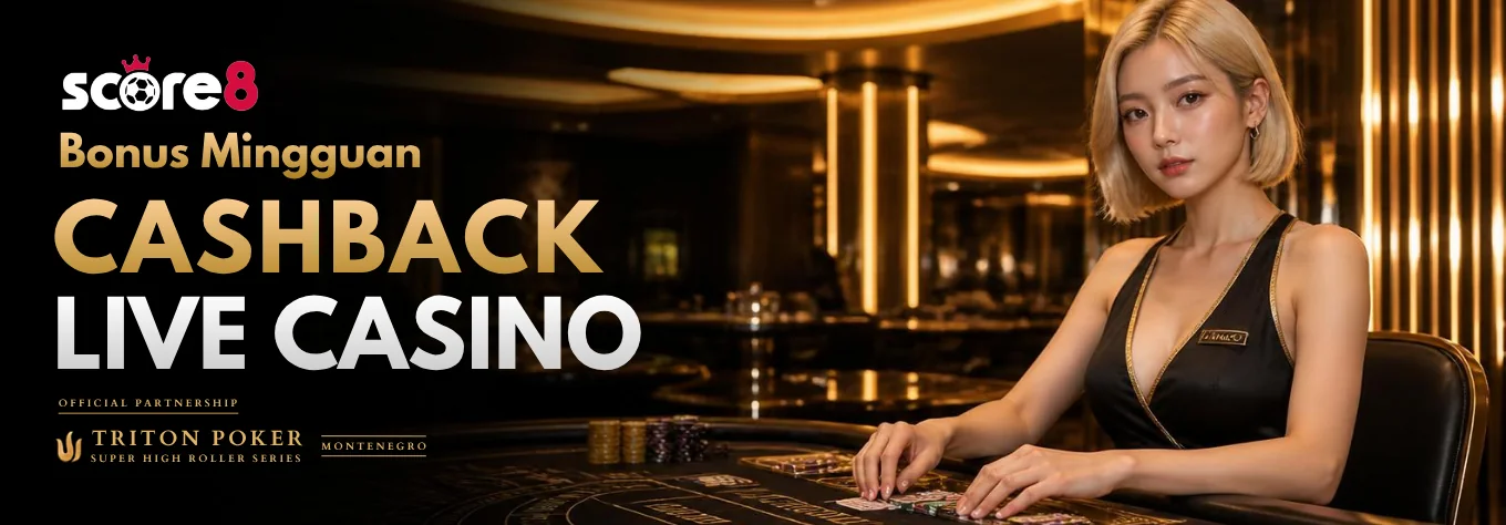 Cashback mingguan Live Casino